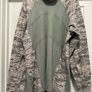 Genuine USAF Massif Tiger Stripe Fire Resistant Airman Battle Shirt